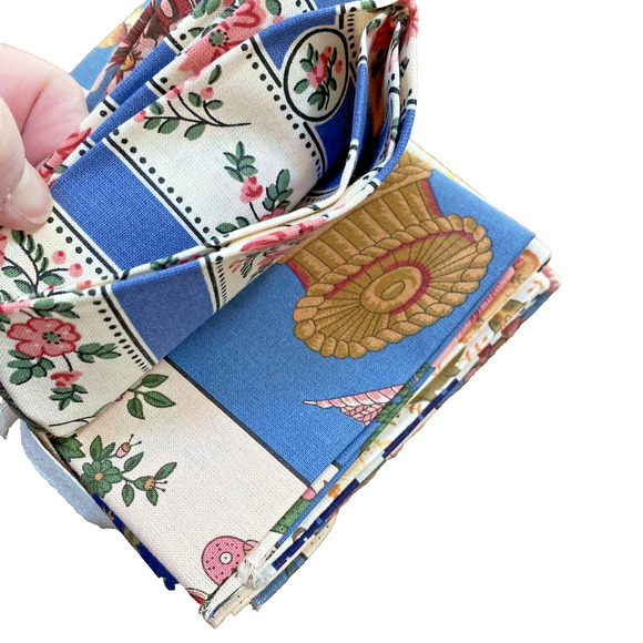 Portugal Traditional Fabric Bundle 6 Piece Country Farmhouse NWT Blues Pinks - Picture 4 of 7